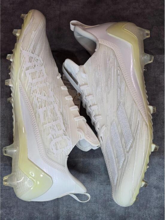 adidas Adizero Football Cleats Triple White (GX5413) Men\'s Size 13 NIB main image 6